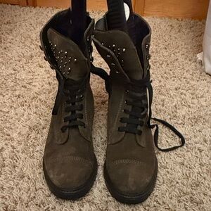 Barney’s New York Studded Lace-Up Women's Boots